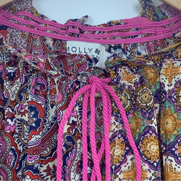 Molly Bracken Boho Patchwork Paisley Blouse - Picture 7 of 8